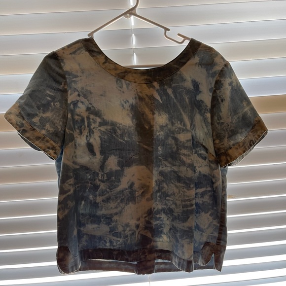 Sky blue tie-dye top - Picture 2 of 2